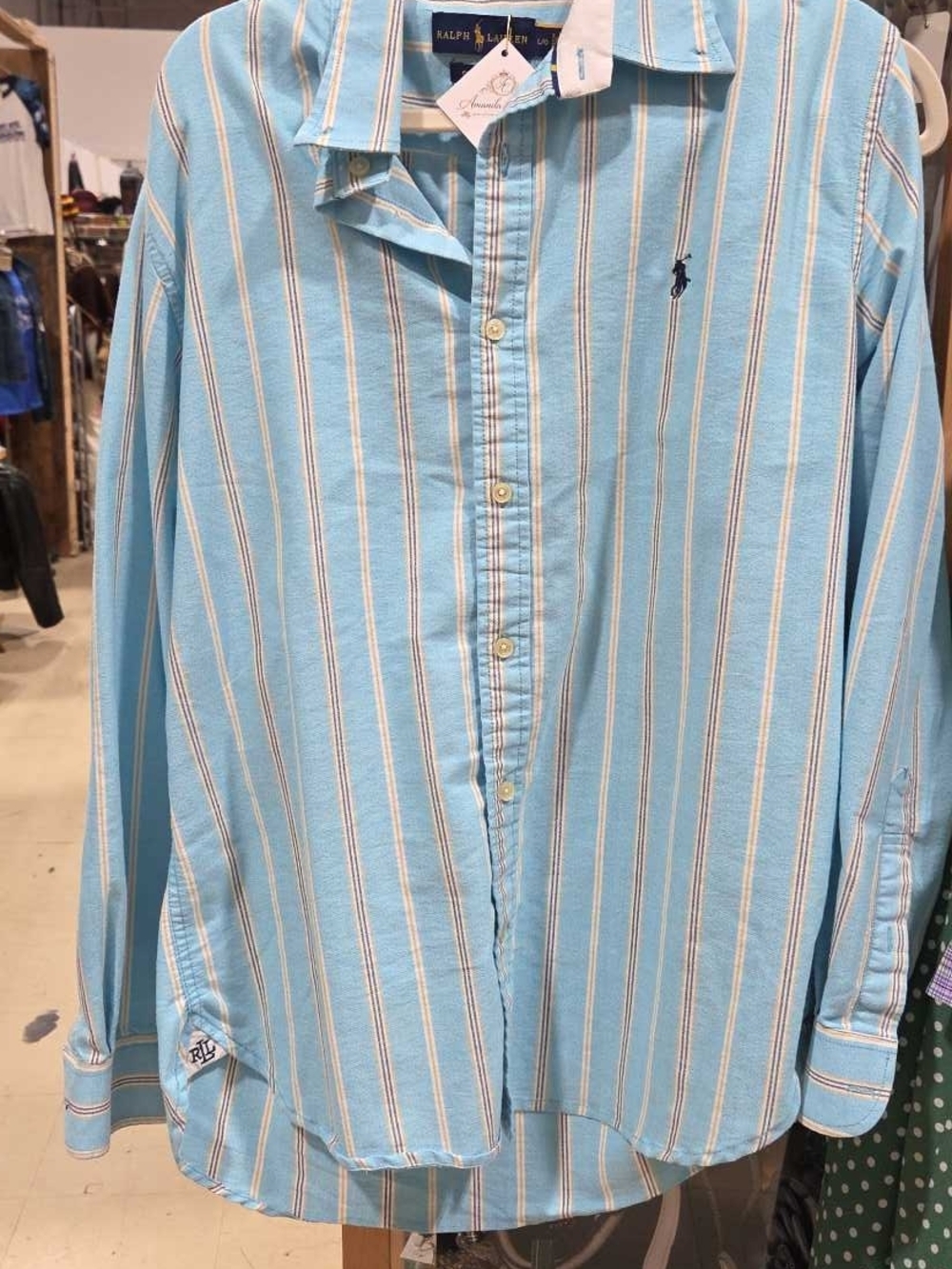 Ralph Lauren Sky Blue Striped Button-Down Shirt